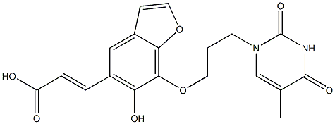 6-Hydroxy-7-[3-[(1,2,3,4-tetrahydro-5-methyl-2,4-dioxopyrimidin)-1-yl]propyloxy]benzofuran-5-acrylic acid