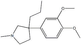 3-(3,4-ジメトキシフェニル)-1-メチル-3-プロピルピロリジン 化学構造式