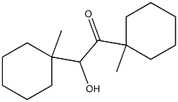 2-ヒドロキシ-1,2-ビス(1-メチルシクロヘキシル)エタノン 化学構造式