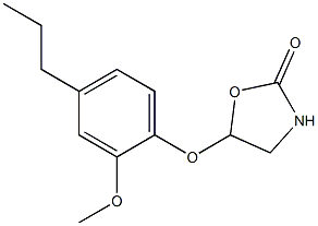 5-(2-Methoxy-4-propylphenoxy)oxazolidin-2-one,,结构式