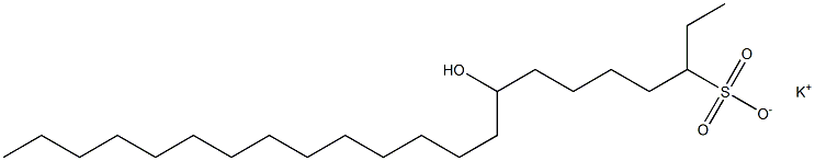 8-ヒドロキシドコサン-3-スルホン酸カリウム 化学構造式