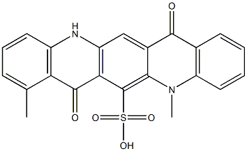 5,7,12,14-テトラヒドロ-5,8-ジメチル-7,14-ジオキソキノ[2,3-b]アクリジン-6-スルホン酸 化学構造式