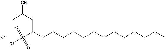 2-Hydroxyheptadecane-4-sulfonic acid potassium salt,,结构式