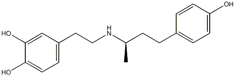 4-[2-[[(R)-3-(4-Hydroxyphenyl)-1-methylpropyl]amino]ethyl]-1,2-benzenediol Struktur