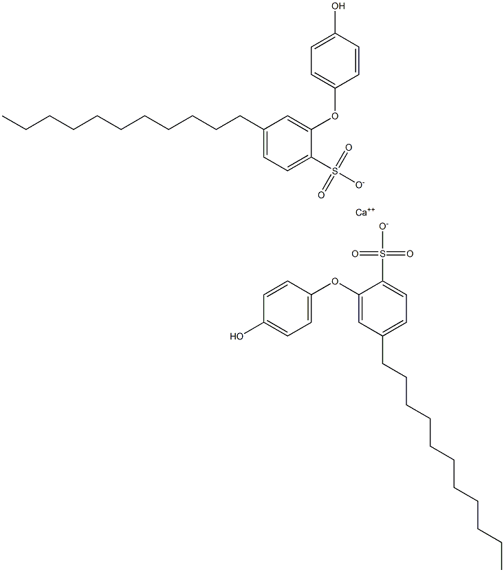 Bis(4'-hydroxy-5-undecyl[oxybisbenzene]-2-sulfonic acid)calcium salt Structure