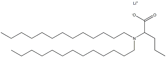 2-(Ditridecylamino)valeric acid lithium salt Struktur