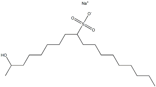 2-ヒドロキシオクタデカン-9-スルホン酸ナトリウム 化学構造式