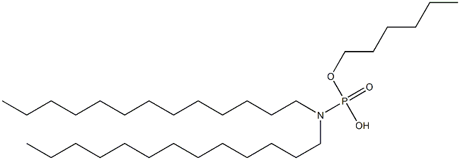 N,N-Ditridecylamidophosphoric acid hydrogen hexyl ester,,结构式