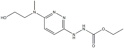 3-[6-[N-(2-ヒドロキシエチル)-N-メチルアミノ]ピリダジン-3-イル]カルバジン酸エチル 化学構造式