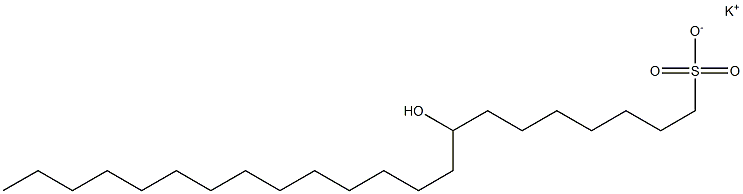 8-Hydroxydocosane-1-sulfonic acid potassium salt Structure