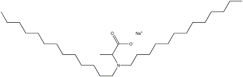 2-(Ditridecylamino)propanoic acid sodium salt,,结构式