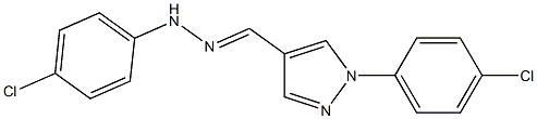 1-(4-Chlorophenyl)-1H-pyrazole-4-carbaldehyde (4-chlorophenyl)hydrazone 结构式
