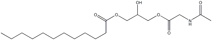 1-[(N-Acetylglycyl)oxy]-2,3-propanediol 3-dodecanoate Structure