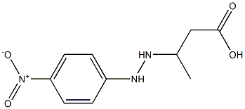 3-[2-(p-ニトロフェニル)ヒドラジノ]酪酸 化学構造式