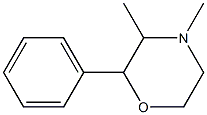 3,4-Dimethyl-2-phenylmorpholine,,结构式