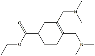 3,4-ビス[(ジメチルアミノ)メチル]-3-シクロヘキセン-1-カルボン酸エチル 化学構造式