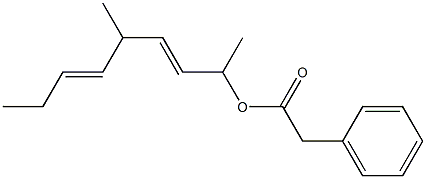 フェニル酢酸1,4-ジメチル-2,5-オクタジエニル 化学構造式