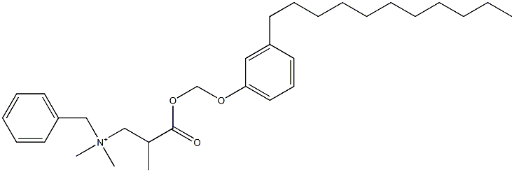 N,N-Dimethyl-N-benzyl-N-[2-[[(3-undecylphenyloxy)methyl]oxycarbonyl]propyl]aminium Structure