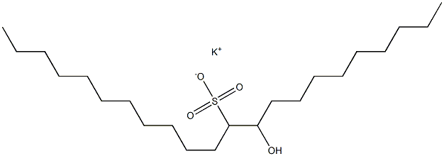 10-Hydroxydocosane-11-sulfonic acid potassium salt 结构式