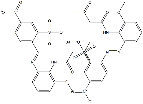 Bis[2-[2-(1,3-dioxobutylamino)-3-methoxyphenylazo]-5-nitrobenzenesulfonic acid]barium salt
