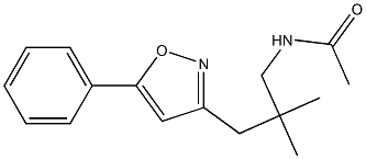 3-(5-Phenylisoxazol-3-yl)-N-acetyl-2,2-dimethyl-1-propanamine Structure