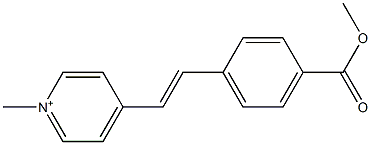 4-[4-(Methoxycarbonyl)styryl]-1-methylpyridinium,,结构式