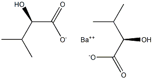 Bis[[R,(+)]-2-hydroxy-3-methylbutyric acid] barium salt 结构式