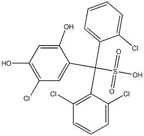  (2-Chlorophenyl)(2,6-dichlorophenyl)(5-chloro-2,4-dihydroxyphenyl)methanesulfonic acid