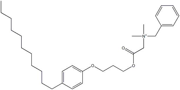 N,N-Dimethyl-N-benzyl-N-[[[3-(4-undecylphenyloxy)propyl]oxycarbonyl]methyl]aminium Structure