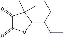 Dihydro-4,4-dimethyl-5-(1-ethylpropyl)furan-2,3-dione,,结构式