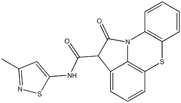 N-(3-Methyl-5-isothiazolyl)-1,2-dihydro-1-oxopyrrolo[3,2,1-kl]phenothiazine-2-carboxamide Structure