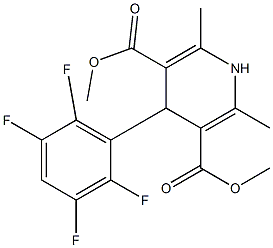 1,4-Dihydro-2,6-dimethyl-4-(2,3,5,6-tetrafluorophenyl)pyridine-3,5-dicarboxylic acid dimethyl ester Struktur