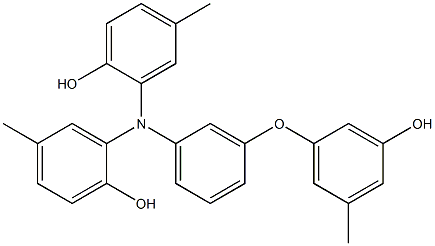 N,N-Bis(2-hydroxy-5-methylphenyl)-3-(3-hydroxy-5-methylphenoxy)benzenamine Structure