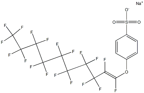 p-(Nonadecafluoro-1-decenyloxy)benzenesulfonic acid sodium salt,,结构式