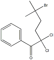 2,2-Dichloro-1-phenyl-5-bromo-5-methylhexan-1-one Structure