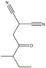 2-(3-Methyl-2-oxopentyl)propanedinitrile 结构式