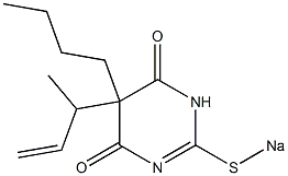 5-Butyl-5-(1-methyl-2-propenyl)-2-sodiothio-4,6(1H,5H)-pyrimidinedione Struktur