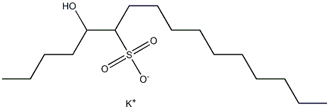 5-Hydroxyhexadecane-6-sulfonic acid potassium salt Struktur