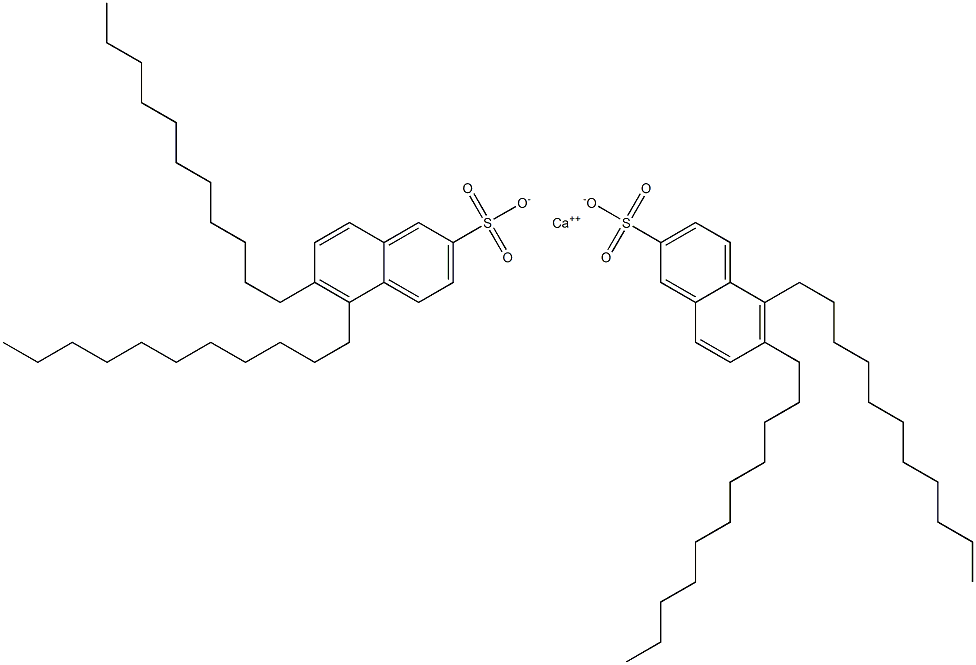 ビス(5,6-ジウンデシル-2-ナフタレンスルホン酸)カルシウム 化学構造式