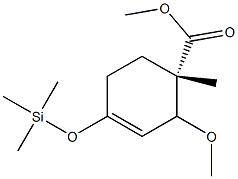 (1S)-2-Methoxy-1-methyl-4-(trimethylsilyl)oxy-3-cyclohexene-1-carboxylic acid methyl ester Structure