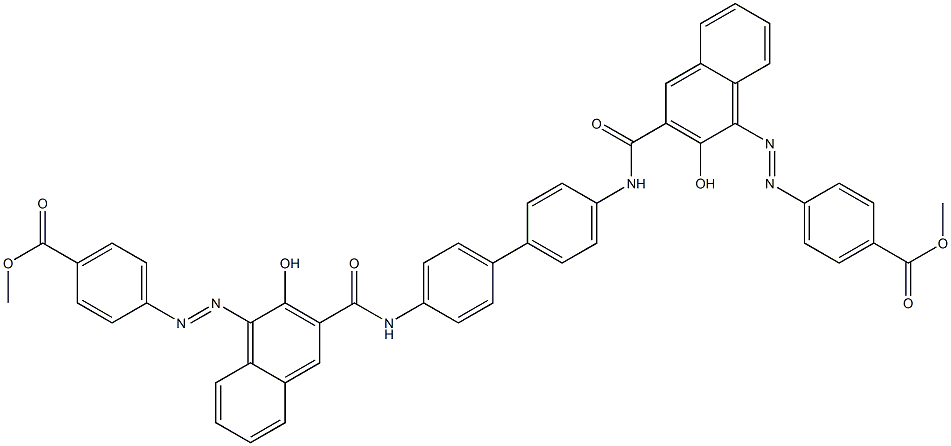 4,4'-Bis[1-[[4-(methoxycarbonyl)phenyl]azo]-2-hydroxy-3-naphthoylamino]biphenyl