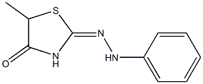 2,3-Dihydro-5-methyl-2-(2-phenylhydrazono)thiazole-4(5H)-one,,结构式