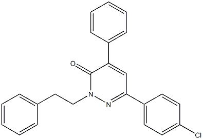 4-Phenyl-6-(4-chlorophenyl)-2-(2-phenylethyl)pyridazin-3(2H)-one Structure