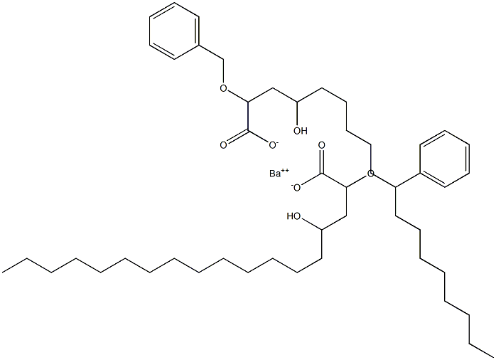 Bis(2-benzyloxy-4-hydroxystearic acid)barium salt 结构式