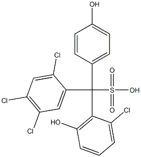 (2-Chloro-6-hydroxyphenyl)(2,4,5-trichlorophenyl)(4-hydroxyphenyl)methanesulfonic acid,,结构式
