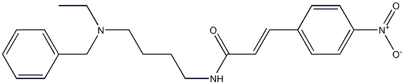 N-[4-(Ethylbenzylamino)butyl]-3-(4-nitrophenyl)acrylamide 结构式