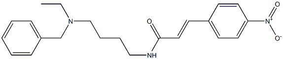 N-[4-(Ethylbenzylamino)butyl]-3-(4-nitrophenyl)acrylamide,,结构式