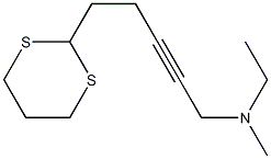 5-(1,3-Dithian-2-yl)-N-ethyl-N-methyl-2-pentyn-1-amine Struktur