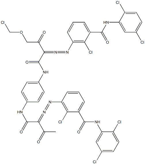 3,3'-[2-(Chloromethyloxy)-1,4-phenylenebis[iminocarbonyl(acetylmethylene)azo]]bis[N-(2,5-dichlorophenyl)-2-chlorobenzamide] Structure