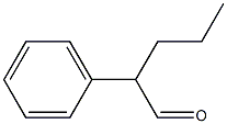 2-フェニルバレルアルデヒド 化学構造式
